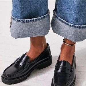 G.H. Bass & Co. Black Leather Penny Loafers
